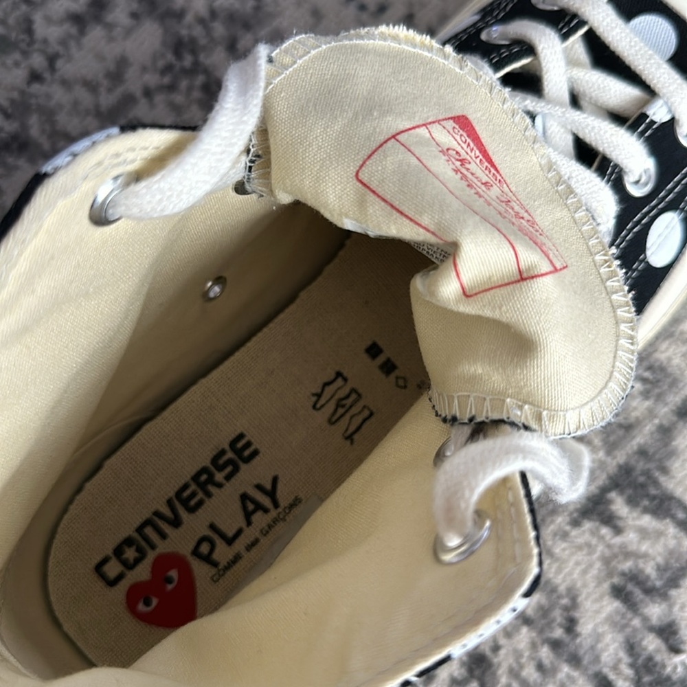 Come Des Garçons Play XConverse collaboration sneakers men’s size 10 , w… - Picture 8 of 10